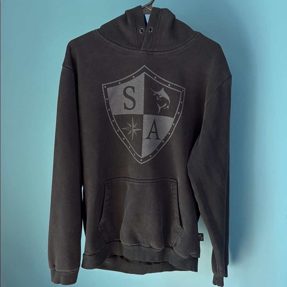 Men's Black Shield Graphic Hoodie